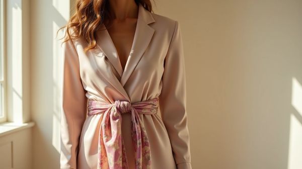 À la croisée de l'élégance et du style chic en ceinture foulard