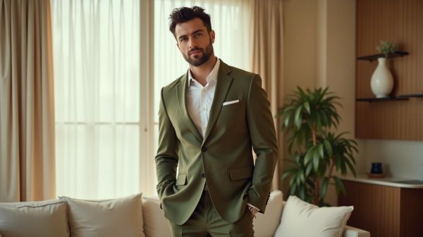 La tendance souvent négligée du costume vert pour homme